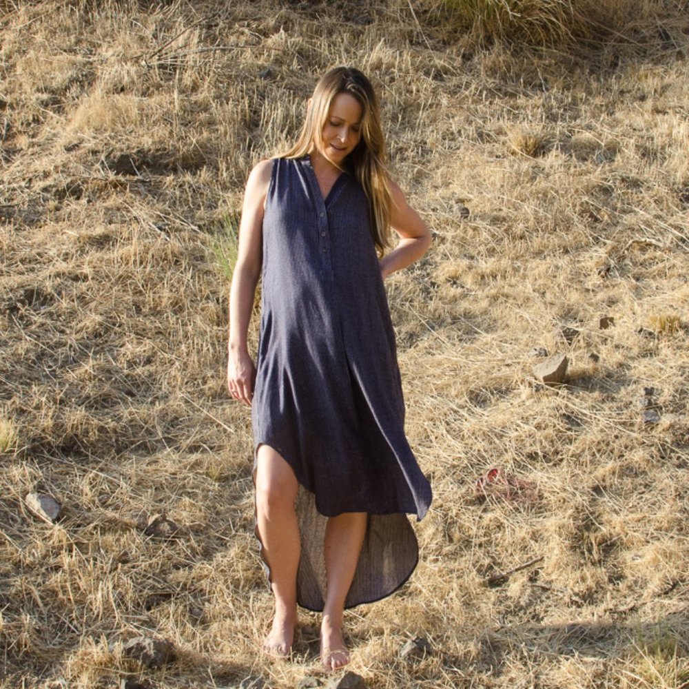 Button Front Striped Dress - Picture 8 of 8